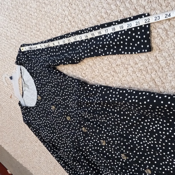 Nine.Eight Women's Button-Down Skater Mini Spring Summer Dress black with dots - Picture 10 of 15